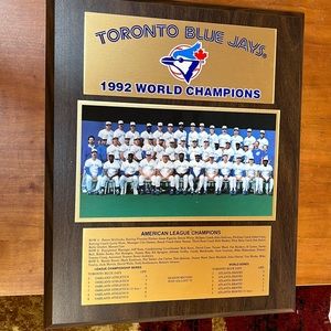 1992 Toronto Blue Jays World Champion plaque